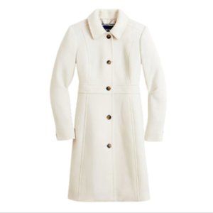 NWT JCREW Classic Lady Day Coat Womens 6P Vintage White Italian Cloth Wool NEW